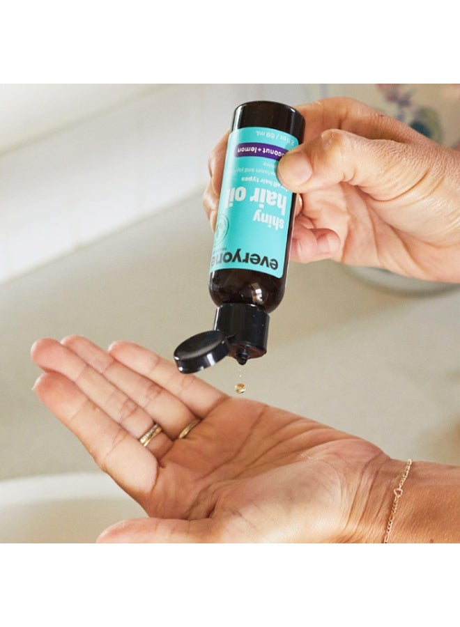 Everyone Hair Care Hair Oil - Coconut & Lemon, 2 fl oz Bottle, Hair Treatment Oils for Shiny Hair, Flyaways & Frizz Control, Sulfate Free & Paraben Free - Image 2