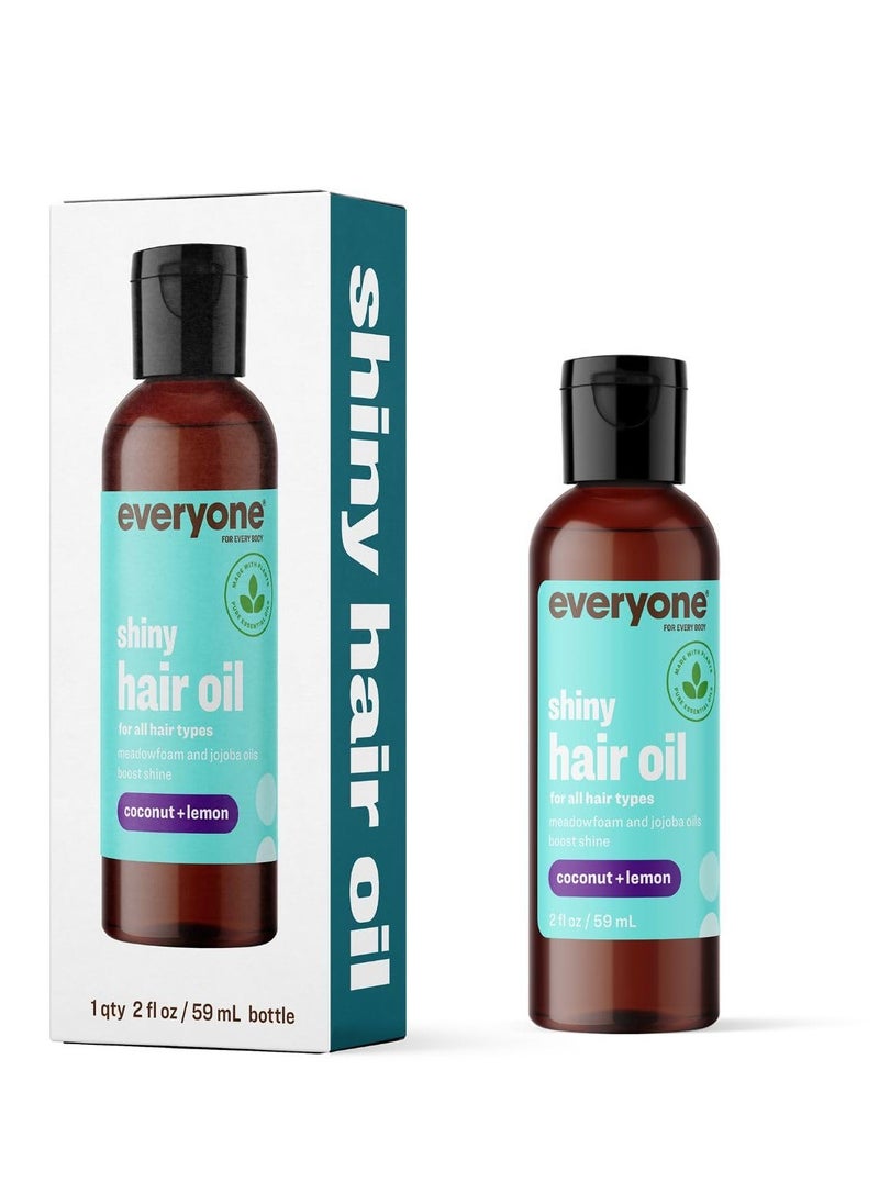 Everyone Everyone Hair Care Hair Oil - Coconut & Lemon, 2 fl oz Bottle, Hair Treatment Oils for Shiny Hair, Flyaways & Frizz Control, Sulfate Free & Paraben Free  - Image 1