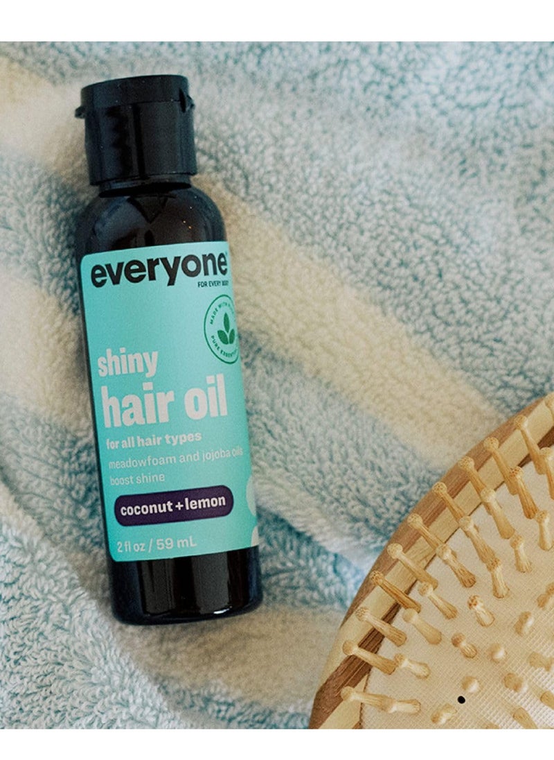Everyone Everyone Hair Care Hair Oil - Coconut & Lemon, 2 fl oz Bottle, Hair Treatment Oils for Shiny Hair, Flyaways & Frizz Control, Sulfate Free & Paraben Free  - Image 2