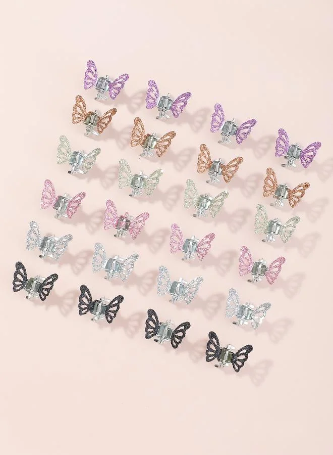 Take Two  Pack of 24 - Girls Glitter Butterfly Hair Accessories for Women | Best Price UAE
