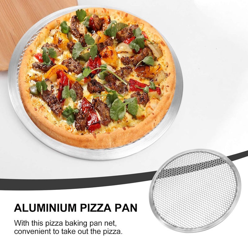 comfrt Pizza Pan, 16 Inch Pizza Tray with Holes, Seamless Aluminum Pizza Screen, Non Stick Mesh Net Baking Tray Cookware Kitchen Tool For Oven, BBQ, Kitchen Restaurant - Image 5