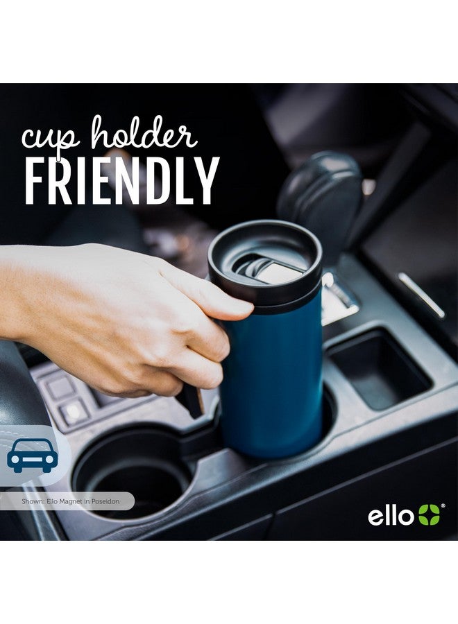 Ello Magnet 18oz Vacuum Insulated Stainless Steel Travel Mug with Side Handle and Leak-Proof Slider Lid and Built-in Coaster, Keeps Hot for 5 Hours, Perfect for Coffee or Tea, BPA-Free, Poseidon - Image 4