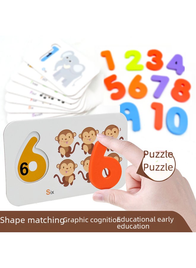 3-year-old Alphabet Animal Digital Alphabet Matching Card Memory Cognitive Card-Color:SH425210/1026-10 - Image 5