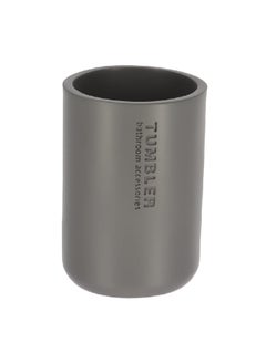 Tendance Loudis High Quality Durable Round Polyresin Bathroom Tumbler Grey 350 ml 61101260  - Image 1