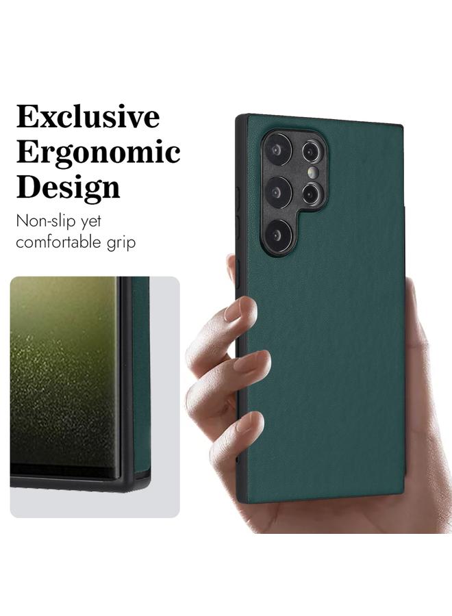 S-TOP Case For Samsung Galaxy S24 Ultra 5G R20 Leather Pattern Phone Single Case - Image 4
