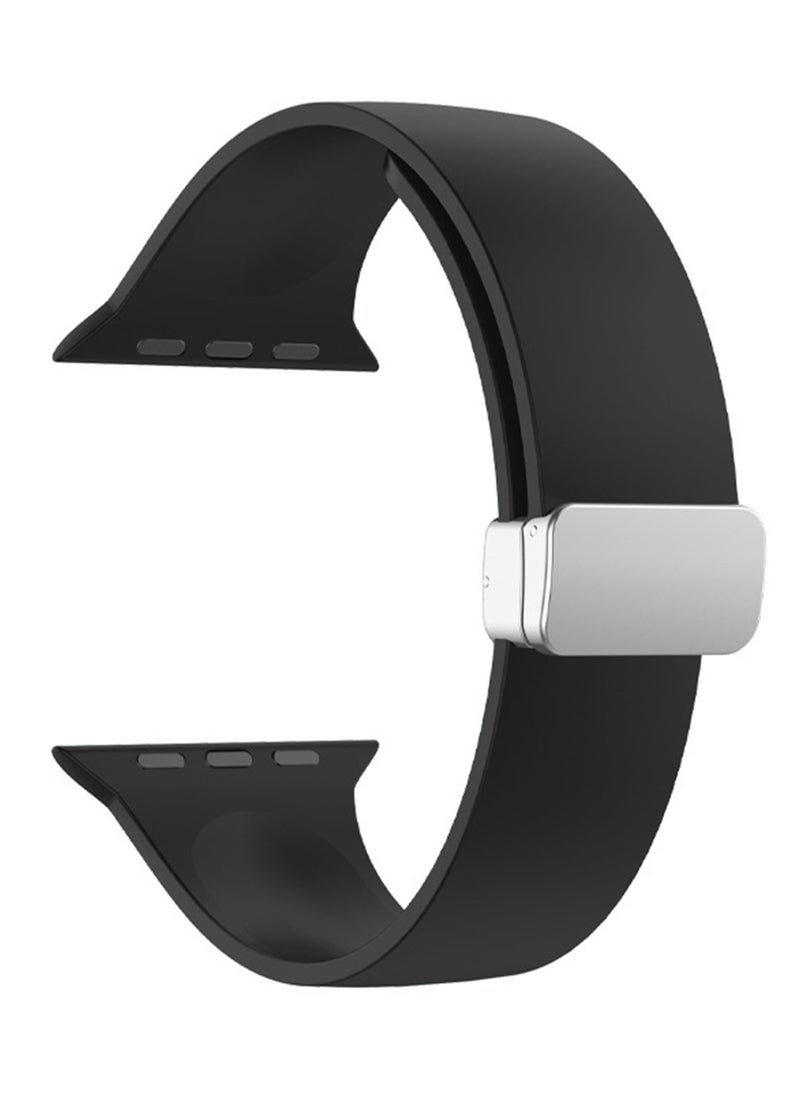 Generic - Silicone Sport Watch Strap/Watchband for Apple iWatch Series 1/2/3/4/5/6/7/8/Ultra 42/44/45/49mm Black - Image 1