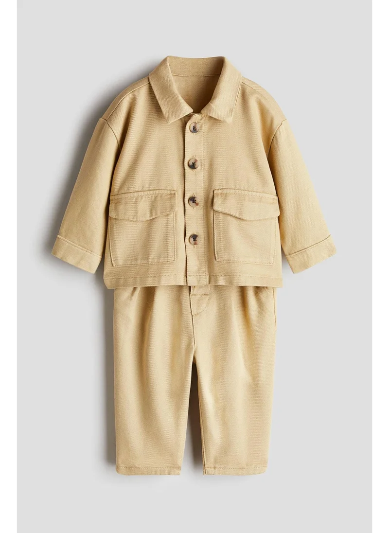 اتش اند ام 2-piece overshirt and trousers set