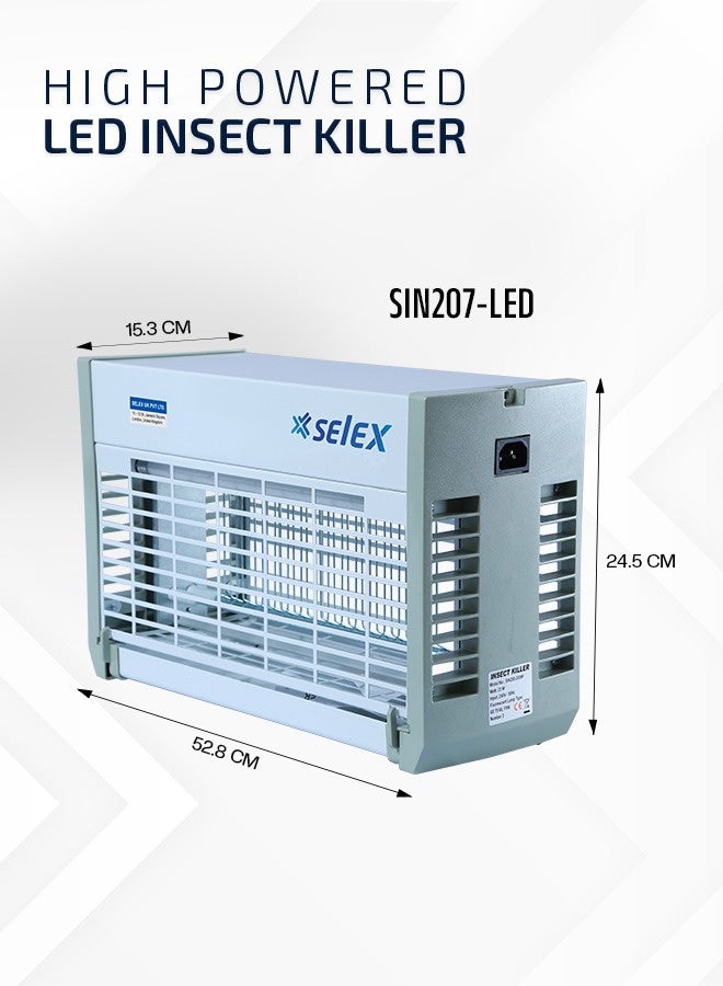 Selex High Powered LED Insect Killer | Electric Mosquito & Fly Trap Lamp | Indoor Bug Zapper with 3-Year Warranty | Safe & Eco-Friendly Pest Control – 52.8 x 24.5 x 15.3 cm - Image 2