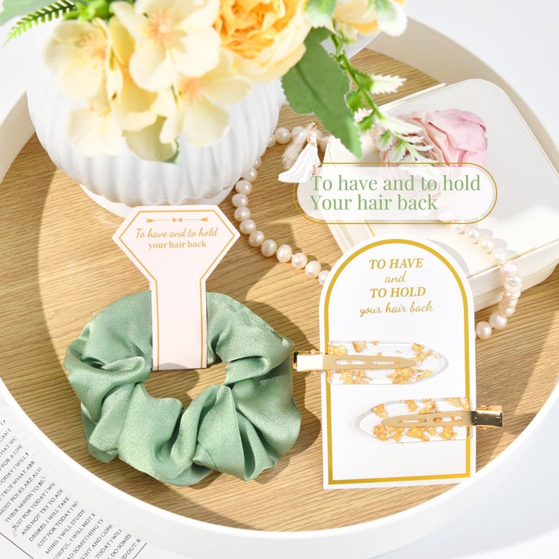 Aileam 12 PCS Bridesmaid Proposal Gifts Bridesmaid Hair Clips Bridesmaid Scrunchies Bridal Shower Gifts Silk Satin Soft Hair Accessories Bridesmaid Wedding Favor Women Girls - Image 5