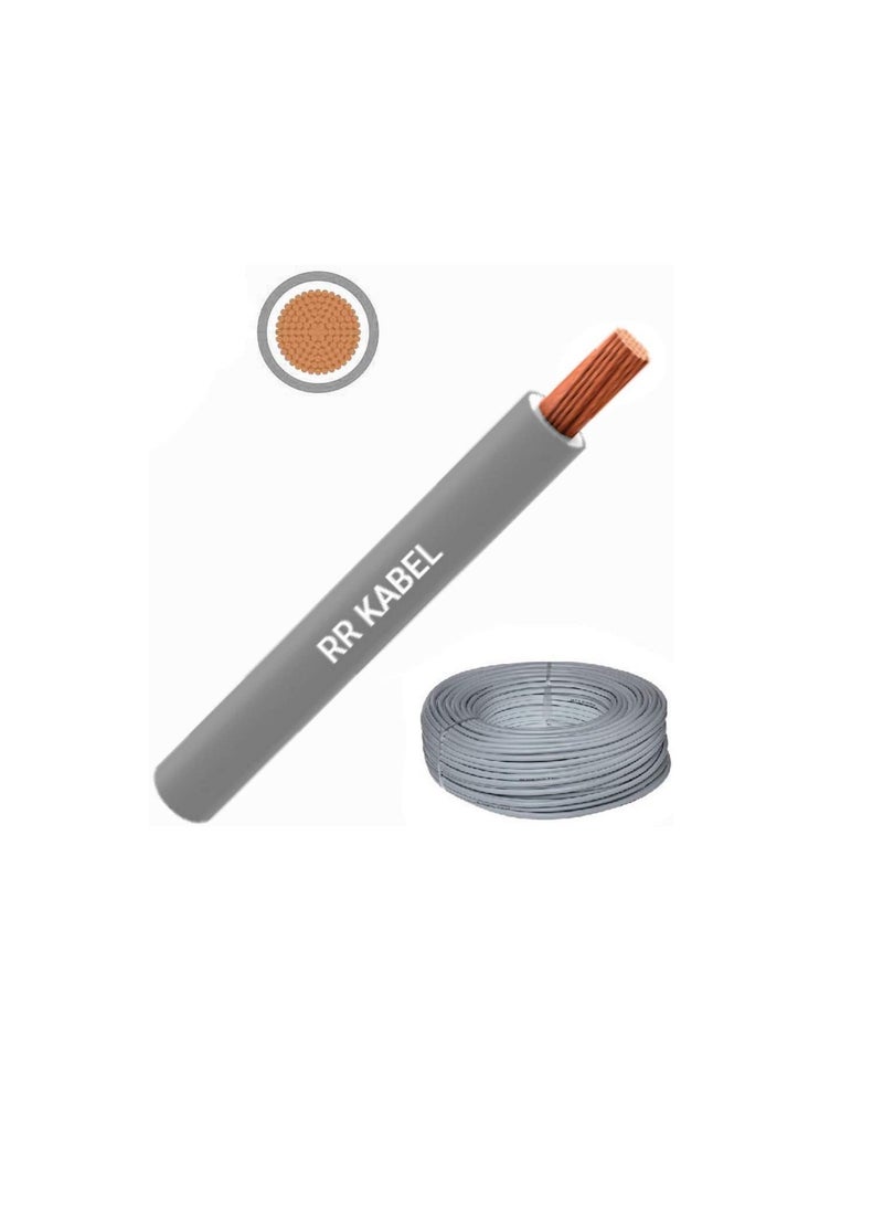 RR Multi Strand Pure Copper Single Core Flexible Cables | Trirated Electrolytic Conductor up to 105C Fire Resist Electric Panel Wire | BS6231 ISO9001 CE Compliant 100Y(90m) Roll (2.5mm, Grey) - Image 1