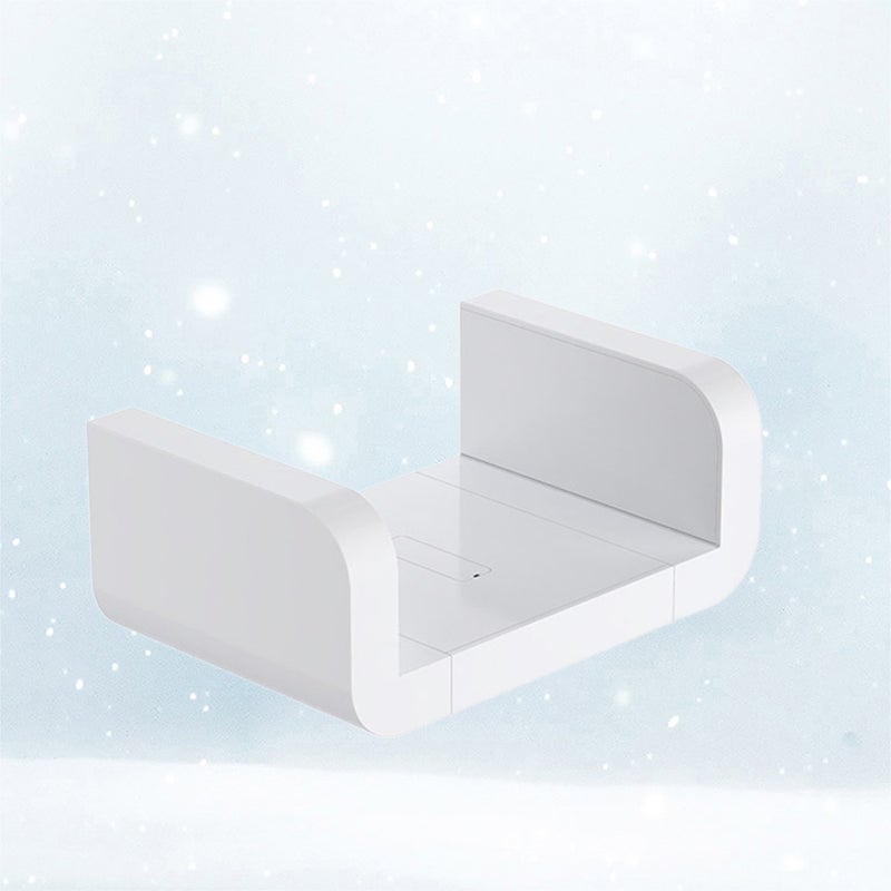 1pc Wall-mounted Storage Rack Corner Shelf Decorative Bookshelf Sundries Organizer (White) - Image 1