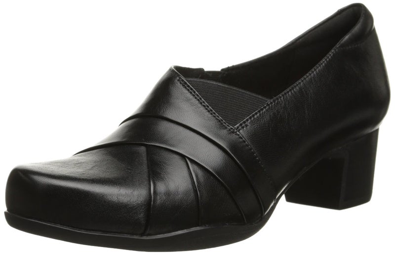CLARKS Women's Rosalyn Adele, Black Leather, 7 2A - Narrow - Image 1