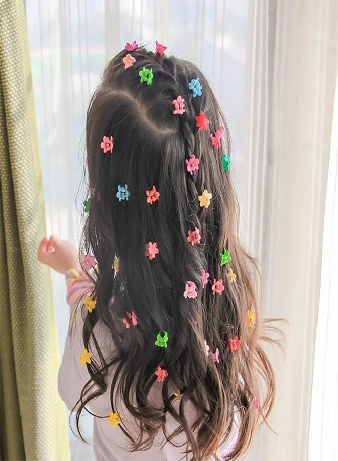 Glamyou Mini Colorful Flower Design Hair Claw Clip - Small Floral Cute Fancy Rose Hair Claws Accessories for Kids, Girls and Women - Multicolor, (Pack of 20 Pcs) - Image 4