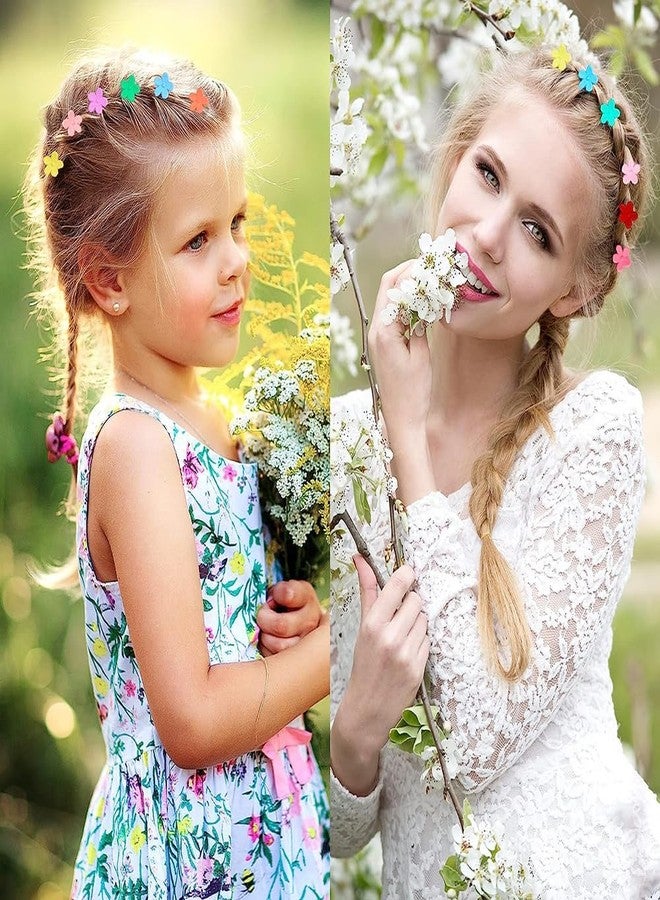 Glamyou Mini Colorful Flower Design Hair Claw Clip - Small Floral Cute Fancy Rose Hair Claws Accessories for Kids, Girls and Women - Multicolor, (Pack of 20 Pcs) - Image 5