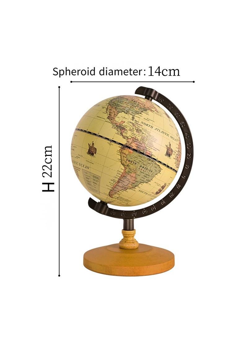 Y&D - Retro Globe Home Decoration Teaching Globe 22 Cm - Image 1