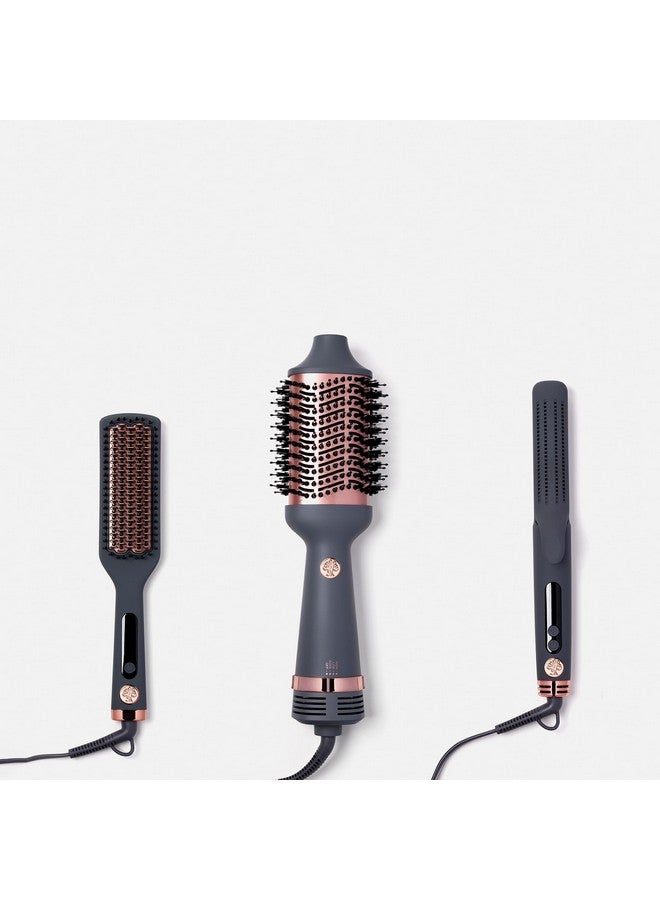هيريتيج فرشاة شعر سيراميك ساخنة للإبحار السلس لفرد وفك تشابك الشعر + تصفيف الشعر المنفوخ ينعم الذباب + فك تشابك التورمالين السيراميكي لجميع أنواع الشعر + القوام - Image 4