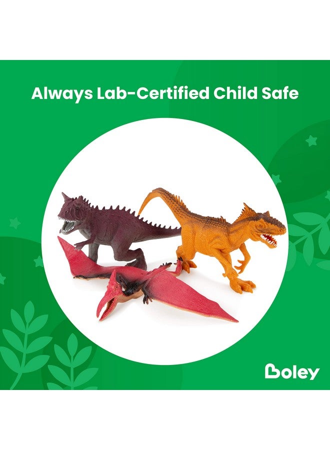 BOLEY Boley 14-Pack Dinosaur Toys for Kids with Educational Booklet - 9" Realistic Dino Figures for Boys & Girls Ages 3+ - Includes T-Rex, Raptor, Stegosaurus, Triceratops, and More - Image 4