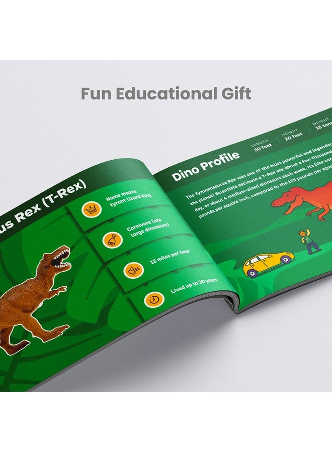 BOLEY Boley 14-Pack Dinosaur Toys for Kids with Educational Booklet - 9" Realistic Dino Figures for Boys & Girls Ages 3+ - Includes T-Rex, Raptor, Stegosaurus, Triceratops, and More - Image 5