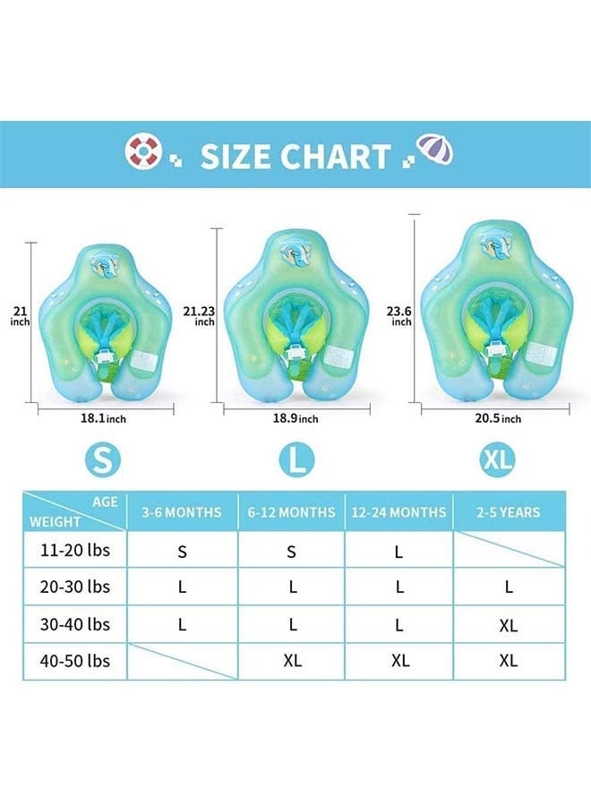 Baby Swimming Float, Baby Swimming Ring, Toddler Swimming Vest, Children Waist Float Ring, U Shape Underarm Design Double Airbags Swimming Lap For Toddlers (XL)