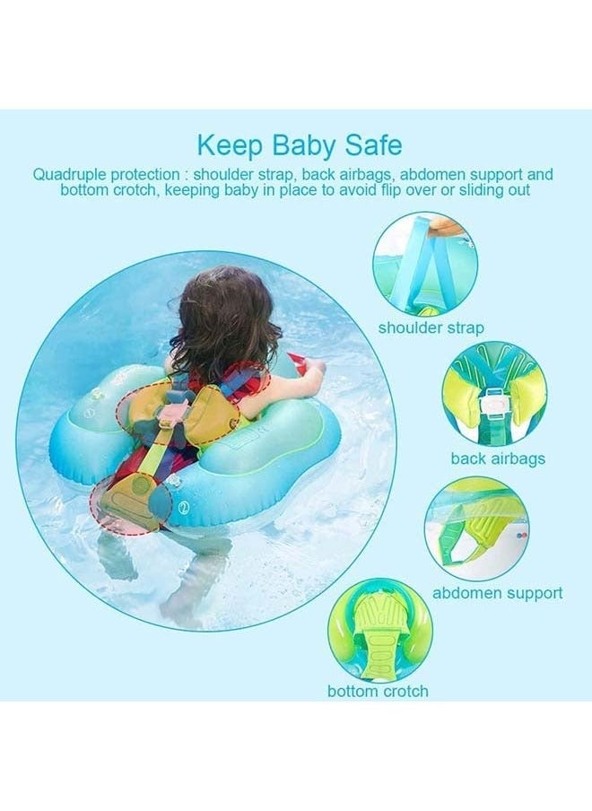 كابتن تيك Baby Swimming Float, Baby Swimming Ring, Toddler Swimming Vest, Children Waist Float Ring, U Shape Underarm Design Double Airbags Swimming Lap For Toddlers (XL)  - Image 3