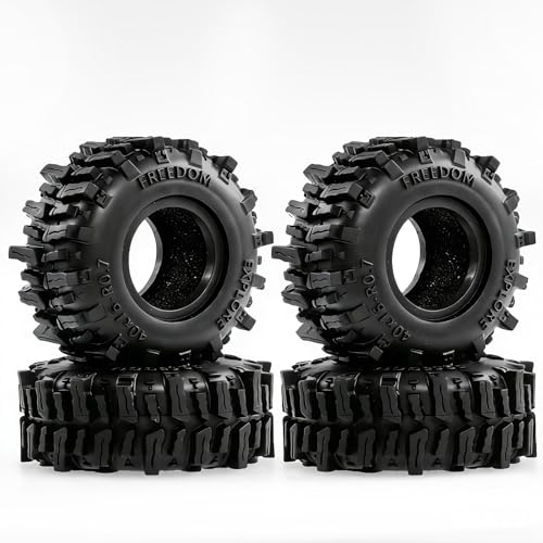REDSPIDER 0.7'' Crawler Tires OD 40mm*16mm Mud Slingers X Super Soft Sticky Tyres For RC Axial SCX30 Redcat Ascent-32 1/30 1/32 RC Crawler 0.7 Beadlock Wheels (Tires) - Image 1