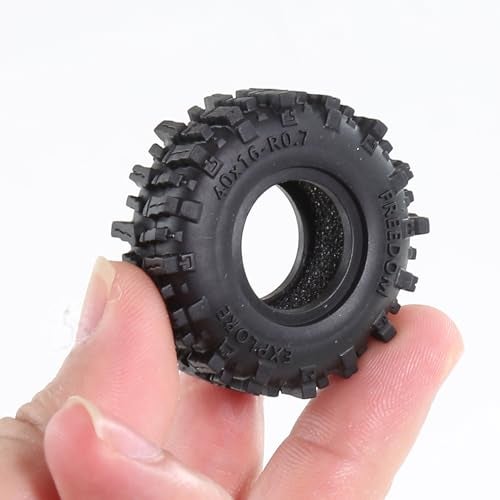 REDSPIDER 0.7'' Crawler Tires OD 40mm*16mm Mud Slingers X Super Soft Sticky Tyres For RC Axial SCX30 Redcat Ascent-32 1/30 1/32 RC Crawler 0.7 Beadlock Wheels (Tires) - Image 4