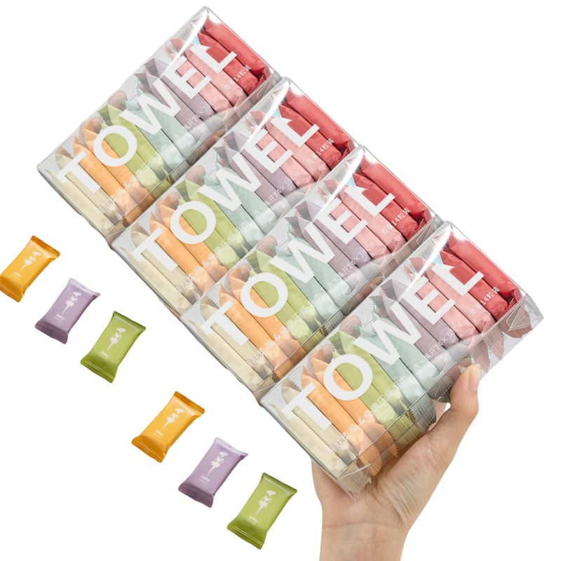 Dzronda Disposable Compressed Towels Portable Compressed Towel Tablets 56Pcs Travel Wash Cloth Thicker Super Absorbent Wash Cloths for Travel Face Towel Ideal for Outdoor Camping Hiking 56Pcs - Image 2