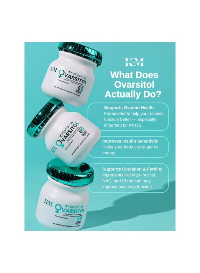 KM Original OVARSITOL Myo-Inositol Formula for Hormonal Balance & Wellness – 60 CapsulesOVARSITOL Myo-Inositol Formula for Hormonal Balance & Wellness – 60 Capsules - Image 4