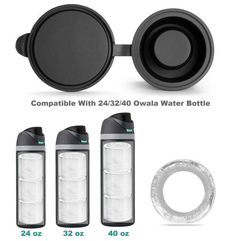 ACOOKEE Hollow Cylinder Ice Cube Mold for 24oz 32oz 40oz Owala Accessories, Set of 3, Silicone Ice Mold for Owala FreeSip Water Bottle, Whiskey Cocktails Bourbon - Image 3
