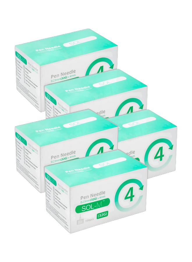 سول ملينيوم إبر قلم الأنسولين 32 ج × 4 مم , 500 قطعة - Image 1