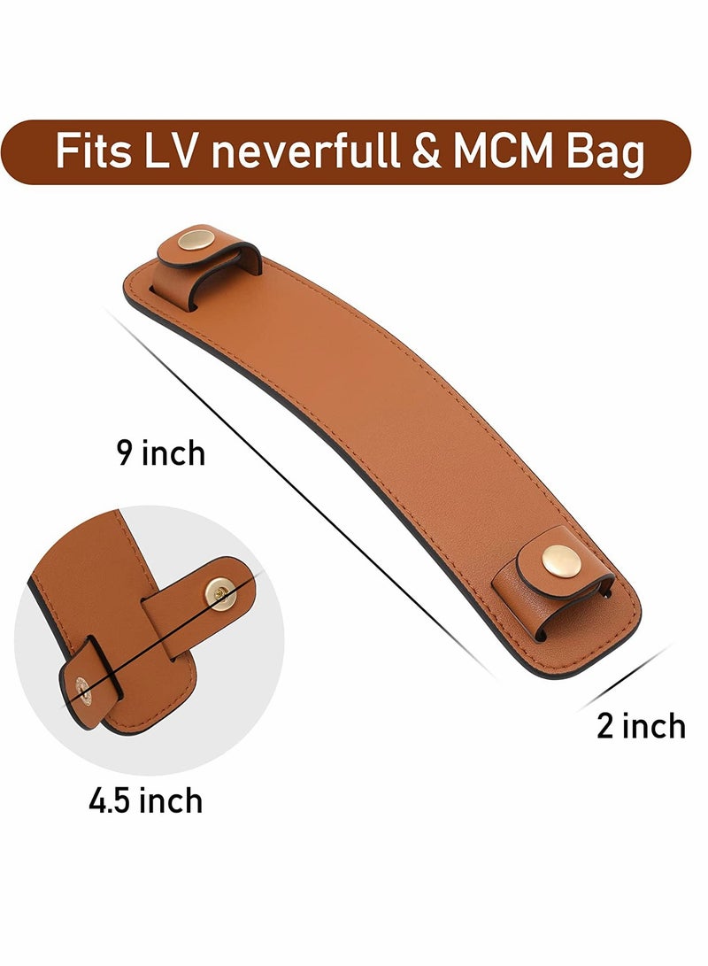 SYOSI وسادة حزام الكتف الجلدية، تناسب LV Neverfull Speedy PM MM GM More، وحقيبة M-CM (9 × 4.5 بوصة)، Sallow) - Image 3