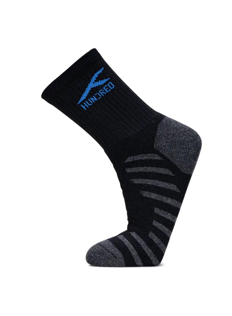 HUNDRED Men'S Sports Socks-Quarter (Black) (Hbas-3M059-2) - Image 1