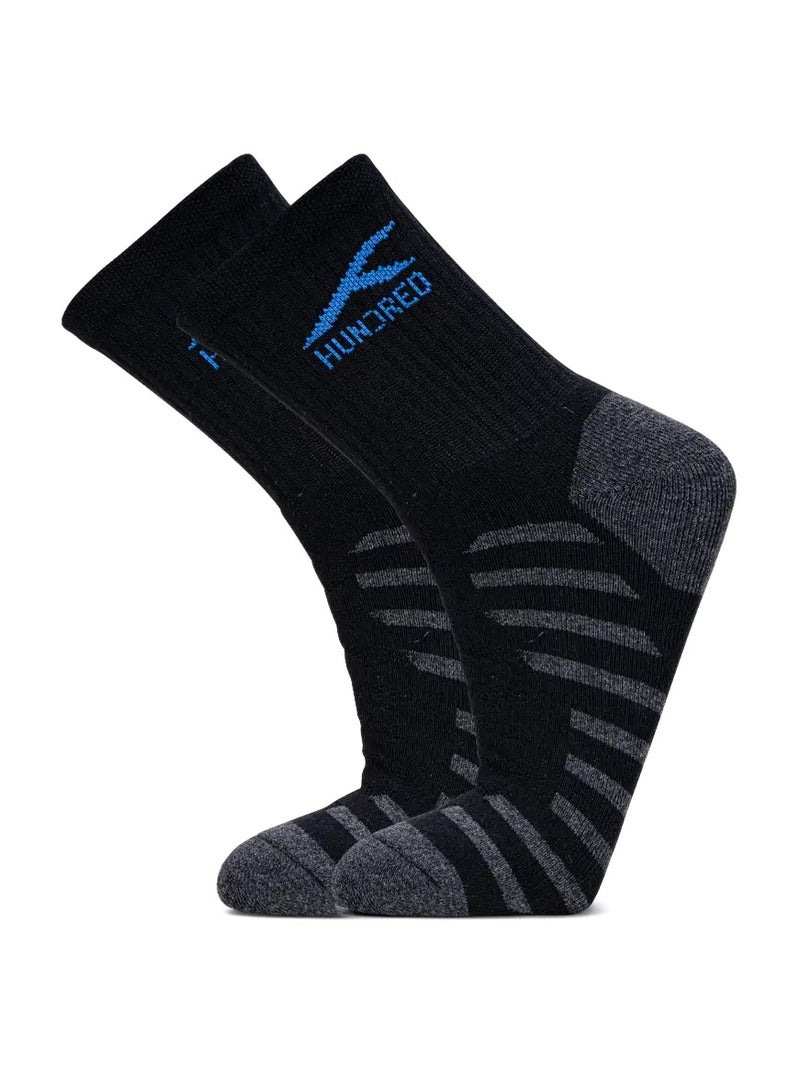 HUNDRED Men'S Sports Socks-Quarter (Black) (Hbas-3M059-2) - Image 5