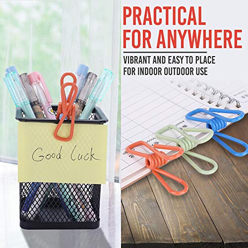 Riveda 30 Pack Assorted Chip Bag Clips Utility - PVC 2 Inch Coated Colorful Sealer for Sealing Food - Paper Holder, Clothesline Clip for Laundry Hanging, Kitchen Bags, Multipurpose Clothes Pins - Image 4