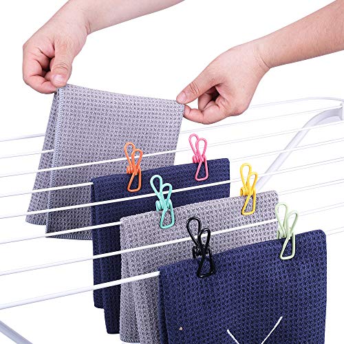 Riveda 30 Pack Assorted Chip Bag Clips Utility - PVC 2 Inch Coated Colorful Sealer for Sealing Food - Paper Holder, Clothesline Clip for Laundry Hanging, Kitchen Bags, Multipurpose Clothes Pins - Image 5