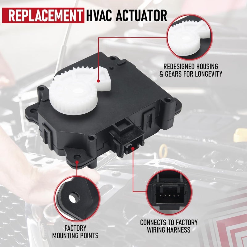 AA Ignition HVAC Air Blend Door Actuator Heater Replacement by - Compatible with Lexus & Toyota - ES300h, ES350, RX350, Avalon, Camry, Highlander, Sienna - Replaces 604-906, 87106-07120 - Right Main - Image 4