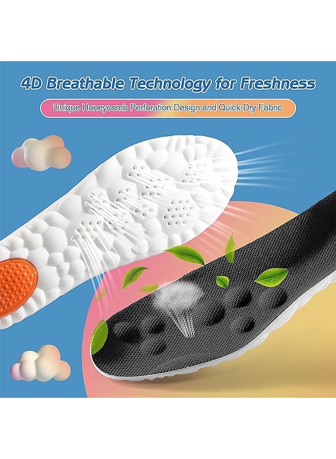 إم إكس إن 2 زوج من النعال السحابية 4D للرجال ، نعال داخلية من رغوة الذاكرة مع وسادة صدمات للكعب ، نعال داخلية لدعم القوس من أجل الملاءمة لتعزيز راحة القدم وتخفيف التعب - Image 5