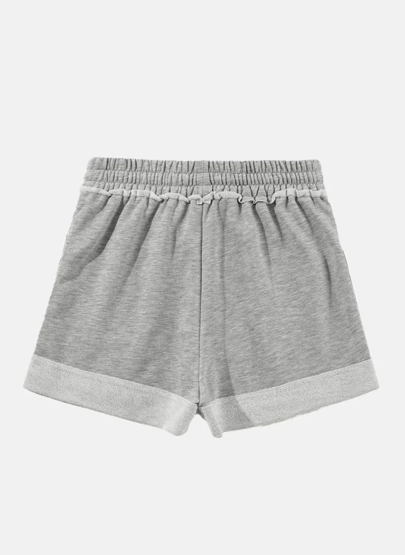 يونيكي Grey Plain Casual Shorts