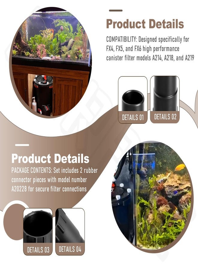 BERPSE Set of 2 A20228 Rubber Connector for FX4 FX5 FX6 High Performance Canister Filter A214 A218 A219 Models - Image 4