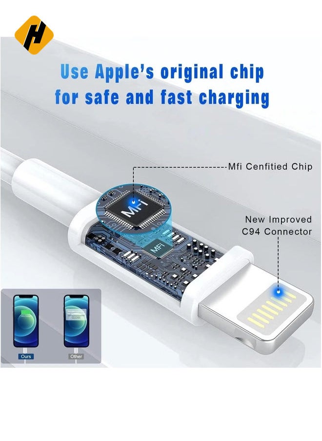 HuHa - USB C to Lightning Cable 2PACK 1M Fast Charger Cable, iPhone Charger Cord Compatible with iPhone 14/13/12/11 Pro Max/XS MAX/XR/XS/X/8/7/Plus - Image 1