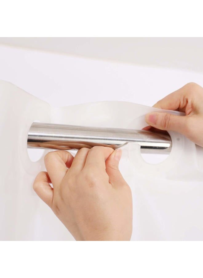 River Dream Frosted Shower Curtain No Hooks Needed - 8 Gauge PEVA Waterproof Nontoxic Odorless - 71 x 74 Inch Frost - Image 2