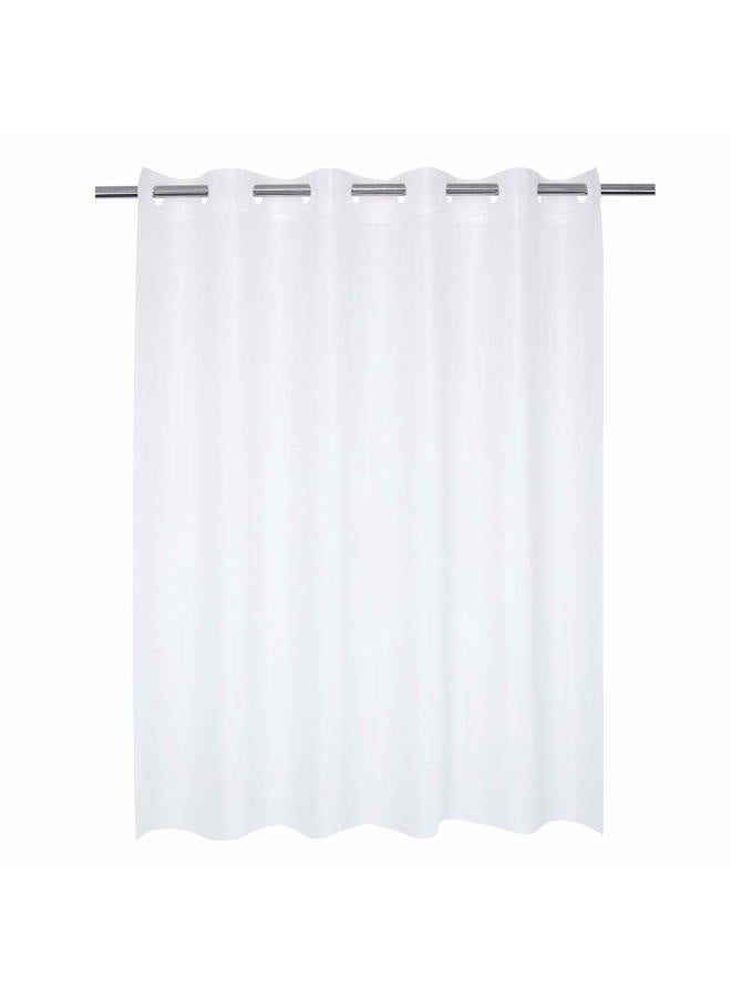 River Dream Frosted Shower Curtain No Hooks Needed - 8 Gauge PEVA Waterproof Nontoxic Odorless - 71 x 74 Inch Frost - Image 1