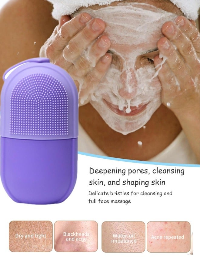 Silicone Ice Roller for Face and Eye,Ice Facial Cube With Brush For Face Cold Therapy Facial Massage Roller, Silicone Ice Mold for Face Beauty,Face Massage Tool, Reusable Silicone Face Ice Roller for Eye Puffiness  - Image 3