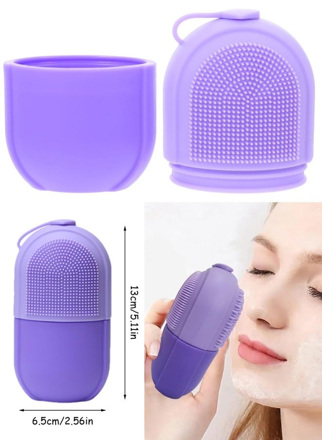Silicone Ice Roller for Face and Eye,Ice Facial Cube With Brush For Face Cold Therapy Facial Massage Roller, Silicone Ice Mold for Face Beauty,Face Massage Tool, Reusable Silicone Face Ice Roller for Eye Puffiness  - Image 2