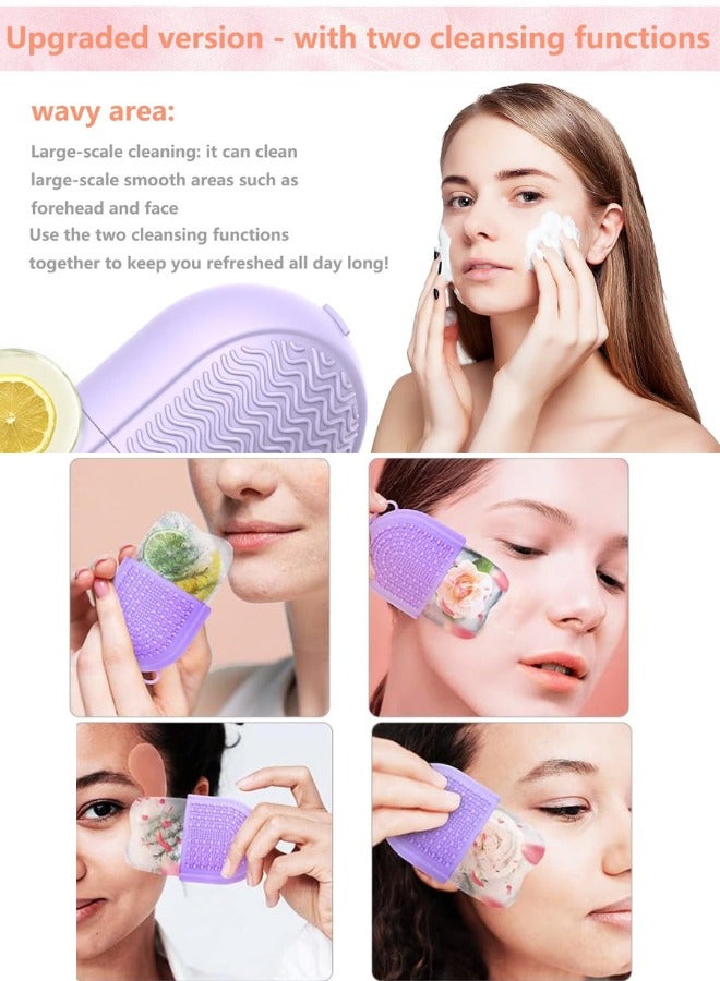 Silicone Ice Roller for Face and Eye,Ice Facial Cube With Brush For Face Cold Therapy Facial Massage Roller, Silicone Ice Mold for Face Beauty,Face Massage Tool, Reusable Silicone Face Ice Roller for Eye Puffiness  - Image 5