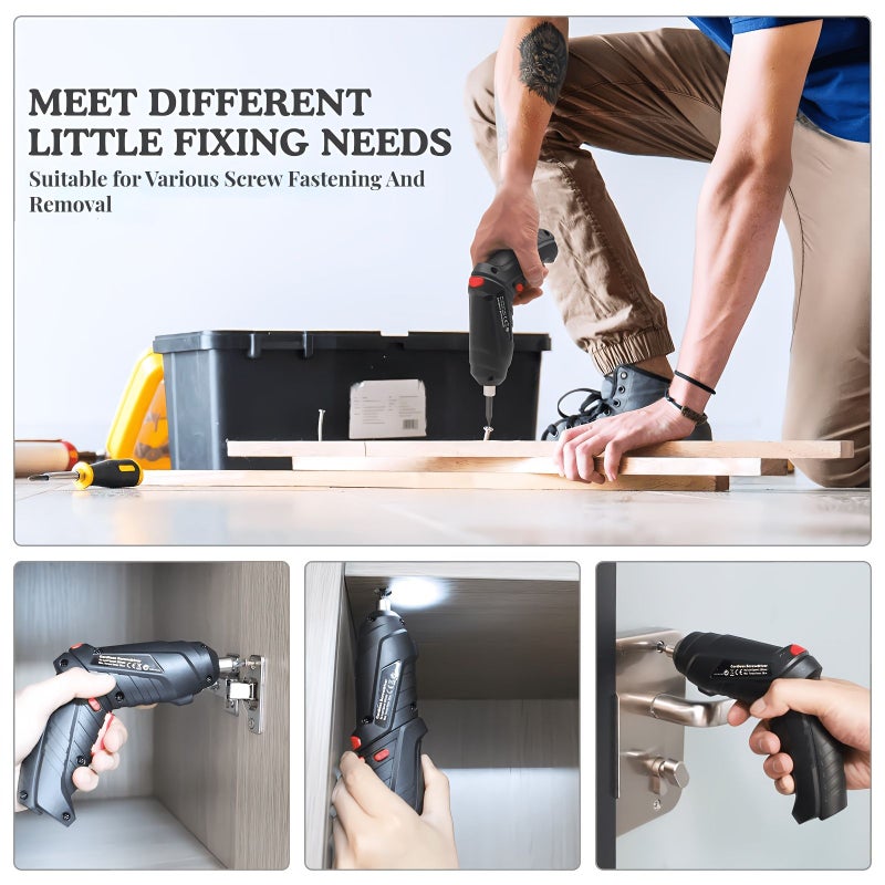 46pcs Cordless Electric Screwdriver Kit 3.6V Rechargeable With 14 Bits - Image 5