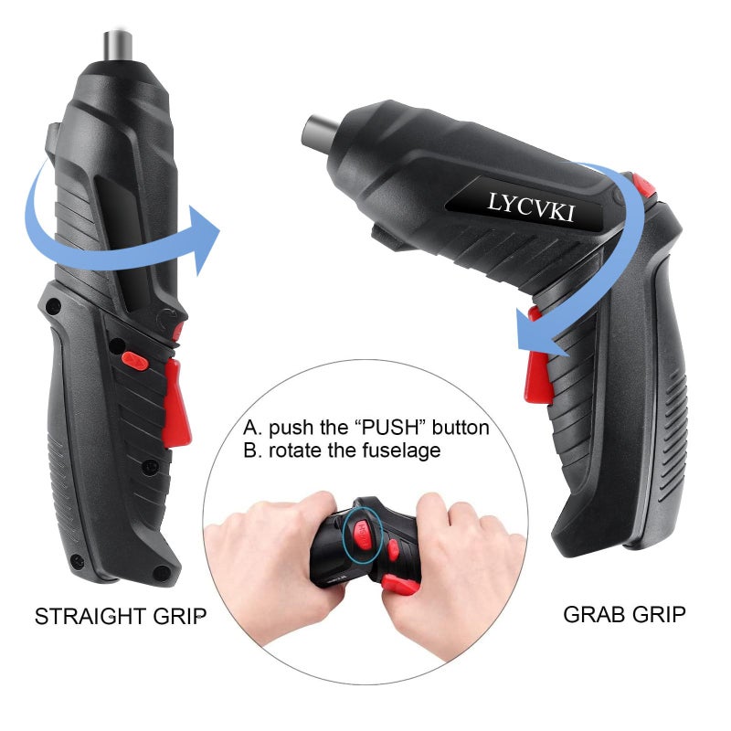 46pcs Cordless Electric Screwdriver Kit 3.6V Rechargeable With 14 Bits - Image 4