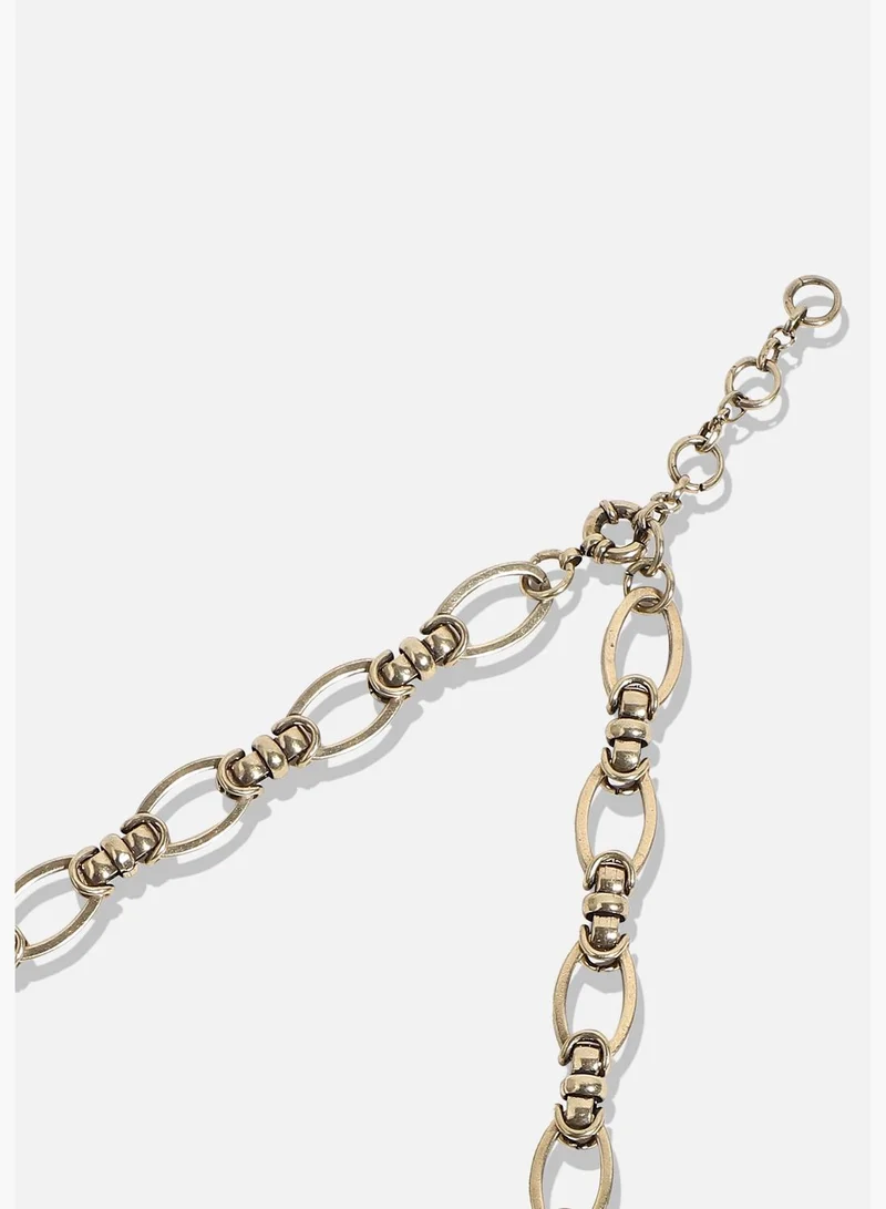 SOHI Gold Plated Designer Stone Party Necklace For Women
