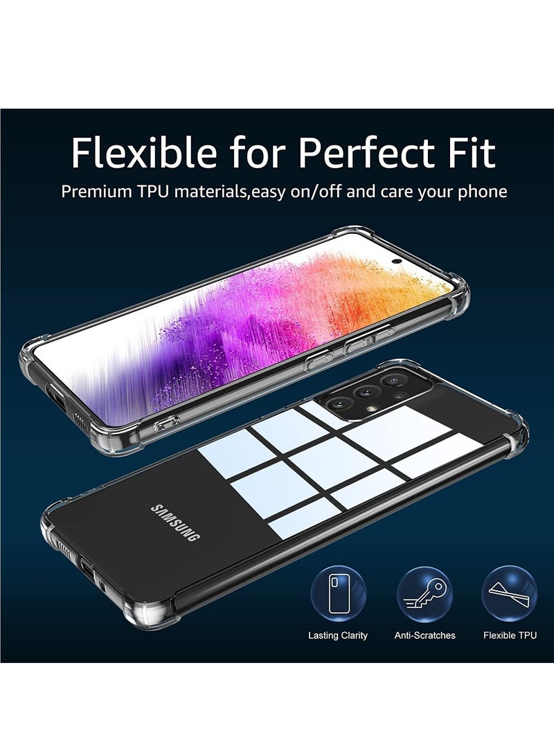 LEDIN Samsung A73 Cover Galaxy A73 Clear Case Transparent Flexible Shockproof Cover for Samsung Galaxy A73 5G Crystal Clear - Image 2