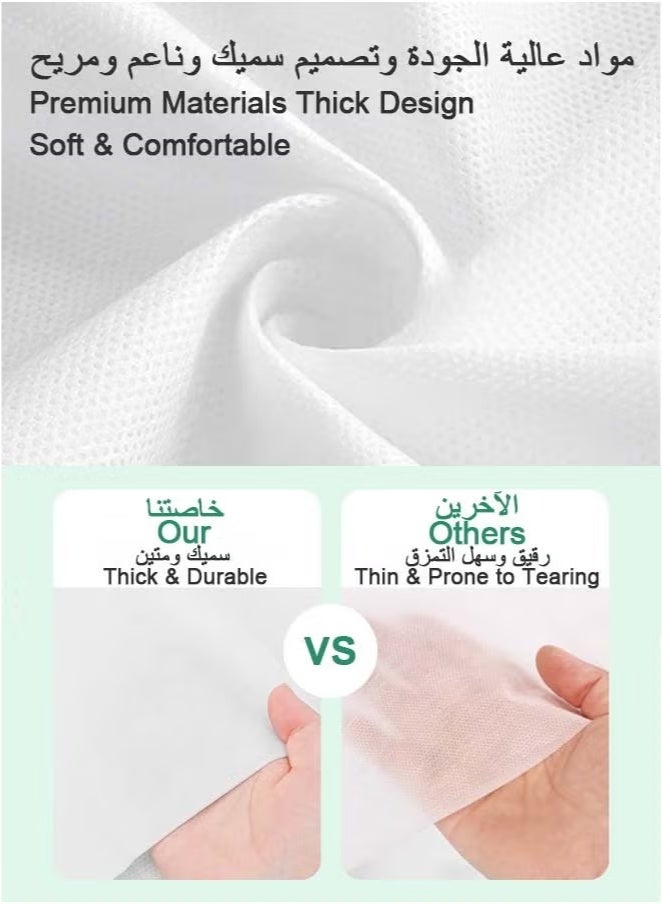 4 Piece Travel Disposable Bedding Set with Portable Disposable Bed Sheet, 2 Pillowcases, Quilt Cover, Disposable Fitted Sheets Travel Bedding Cover for Hotel  - Image 2